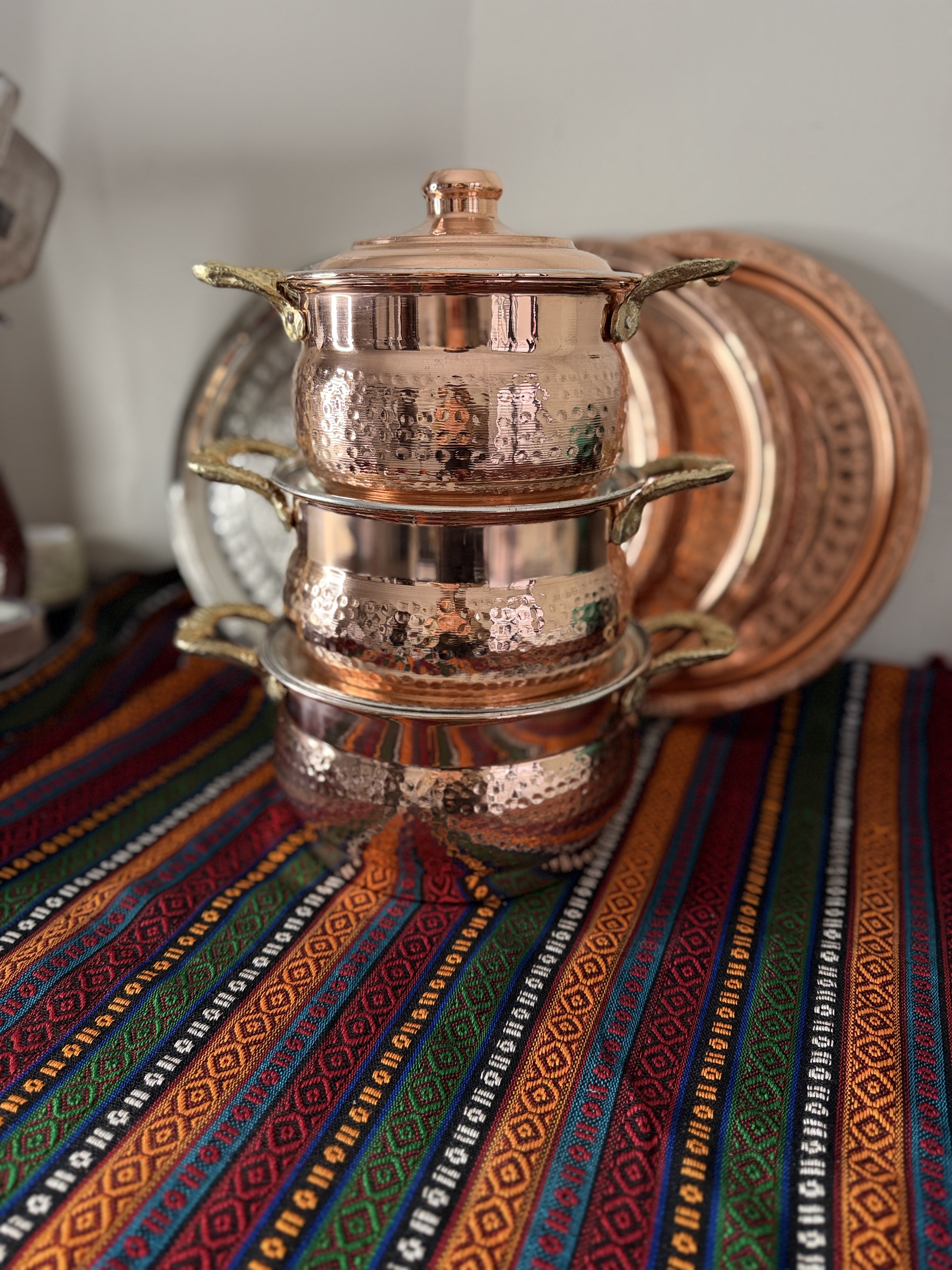 Bakır tencere 3 lü (2,5kg -3kg-3,5kg)